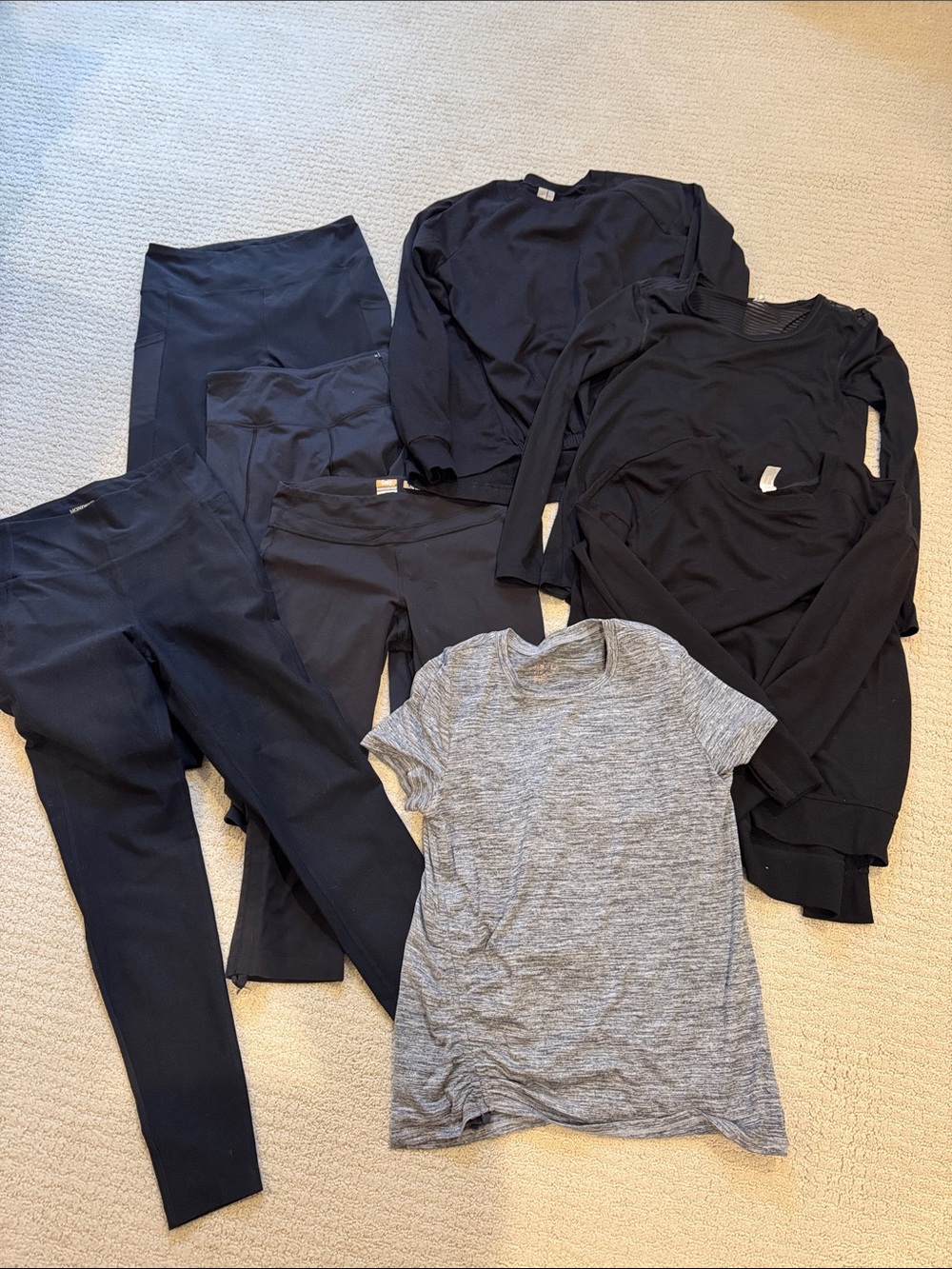 Lucy Black Leggings & Tops Bundle with Gray Tee